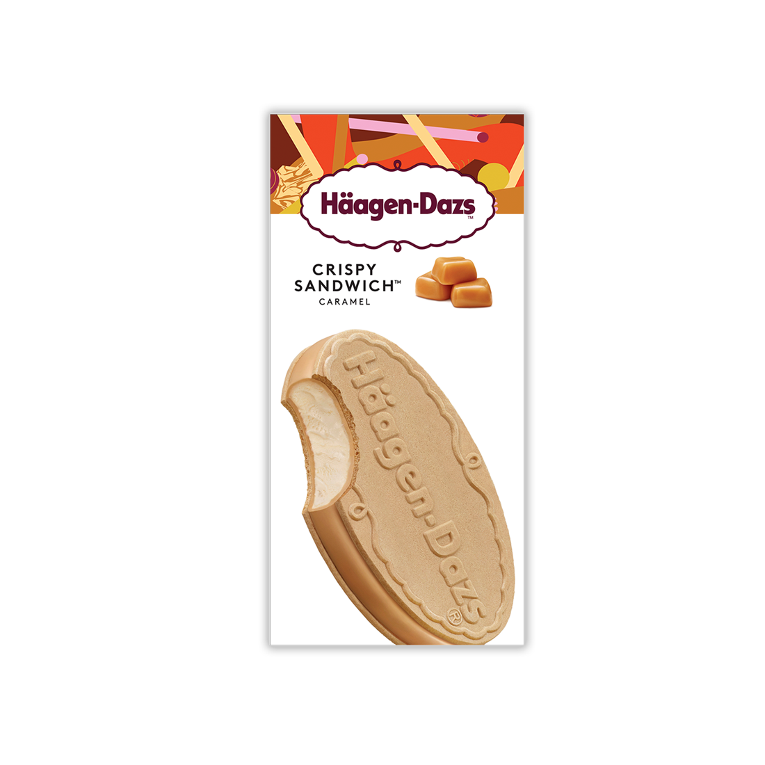 caramel crispy sandwich